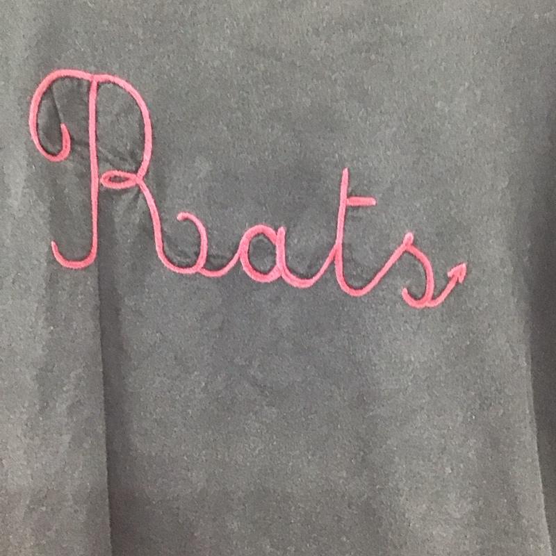 ラッツ RATS Tシャツ 半袖 半袖カットソー プリントTシャツ クルーネックカットソー XL ロゴ、文字 黒 / ブラック /  メンズ USED 古着 中古 10137031