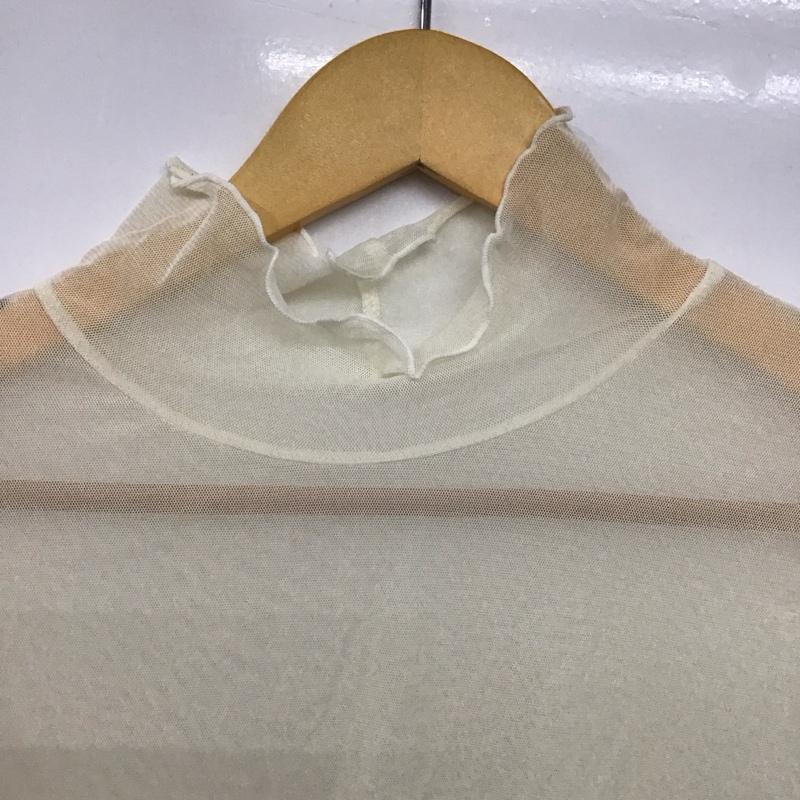 ローリーズファーム LOWRYS FARM カットソー 長袖 ハイネック チュール タグ付 FREE 無地 白 / ホワイト /  レディース USED 古着 中古 10144541