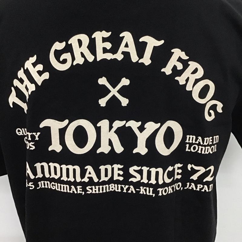 ザグレートフロッグ THEGREATFROG Tシャツ 半袖 TOKYO クルーネック M ロゴ、文字 黒 / ブラック /  メンズ USED 古着 中古 10111574