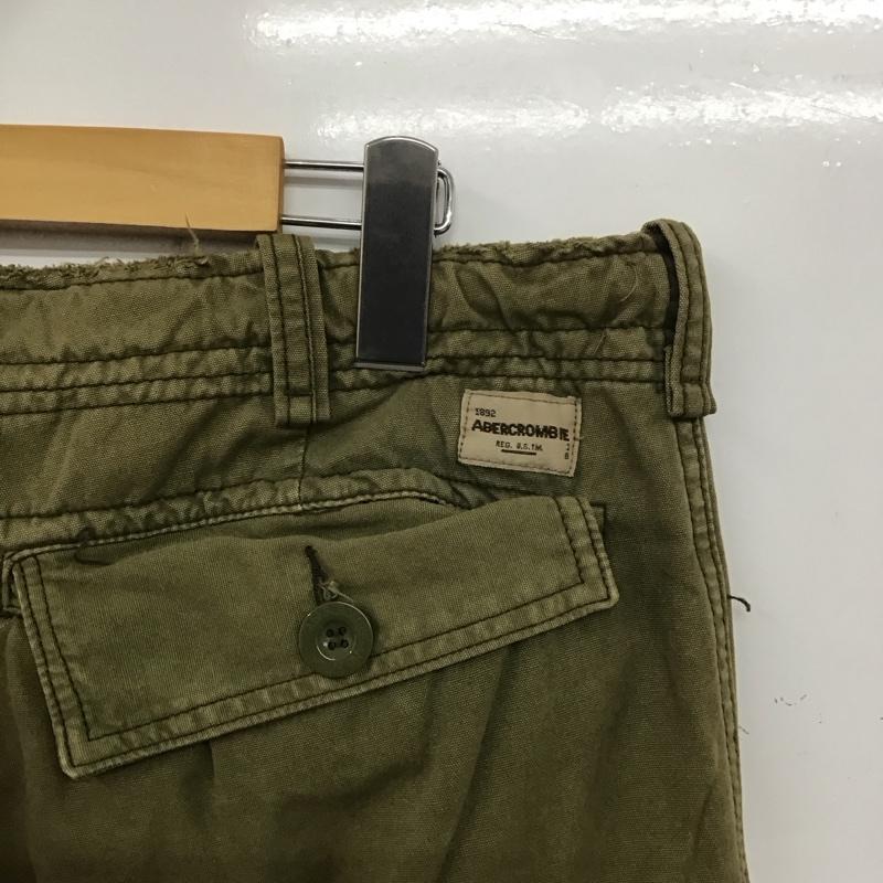 アバクロンビーアンドフィッチ ABERCROMBIE&FITCH パンツ ワークパンツ、ペインターパンツ ワイドパンツ カジュアルパンツ ワークパンツ カーゴパンツ 32インチ ダメージ加工 カーキ / カーキ /  メンズ USED 古着 中古 10139183