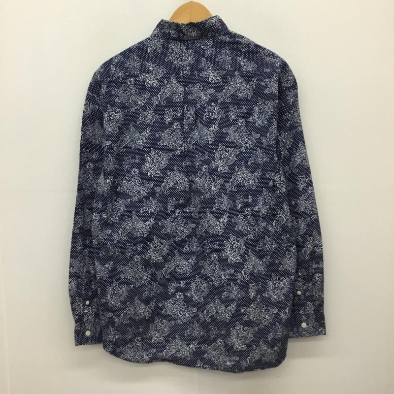 エディフィス EDIFICE シャツ、ブラウス 長袖 46 ペイズリー 青 / ブルー /  メンズ USED 古着 中古 10140069