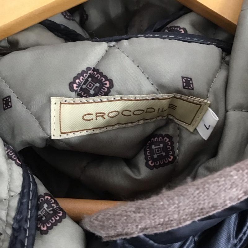 クロコダイル CROCODILE コート コート一般 キルティング L 無地 黒 / ブラック /  レディース USED 古着 中古 10143735
