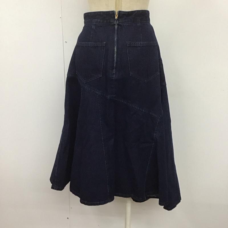 マウジー MOUSSY スカート ロングスカート 010EAB11-5250 ASYMMETRY WRAP SKIRT アシンメトリー デニム ラップスカート 0 無地 インディゴ / インディゴ /  レディース USED 古着 中古 10108228