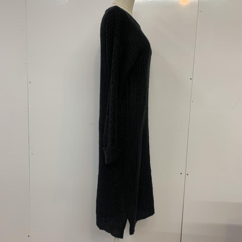 イーハイフンワールドギャラリー E hyphen world gallery ワンピース ロングスカート タグ付 ニットワンピース FREE 無地 黒 / ブラック /  レディース USED 古着 中古 10040705