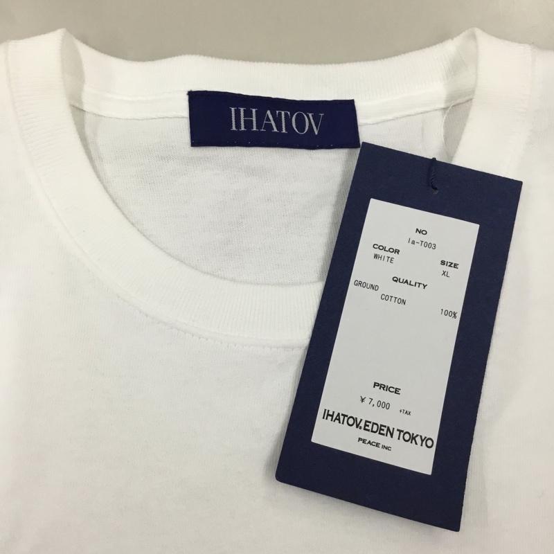 イーハトーブ IHATOV Tシャツ 半袖 半袖カットソー プリントTシャツ クルーネックカットソー XL ロゴ、文字 白 / ホワイト /  メンズ USED 古着 中古 10112332