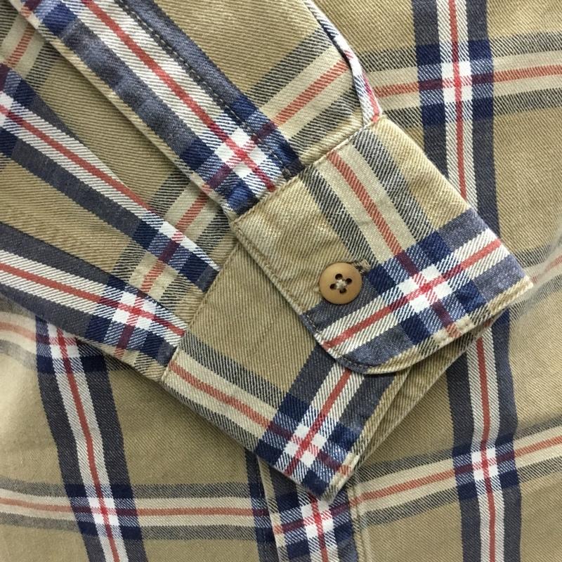 フォーティーファイブアールピーエム 45RPM シャツ、ブラウス 長袖 ラグランスリーブ 3 チェック ベージュ / ベージュ / X 白 / ホワイト / X 橙 / オレンジ / X 紺 / ネイビー /  メンズ USED 古着 中古 10118963