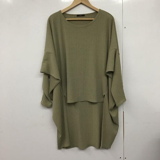 オズモーシス OSMOSIS カットソー 長袖 792006-680T バックロングドレーププルオーバー ONE SIZE 無地 カーキ / カーキ /  レディース USED 古着 中古 10142700