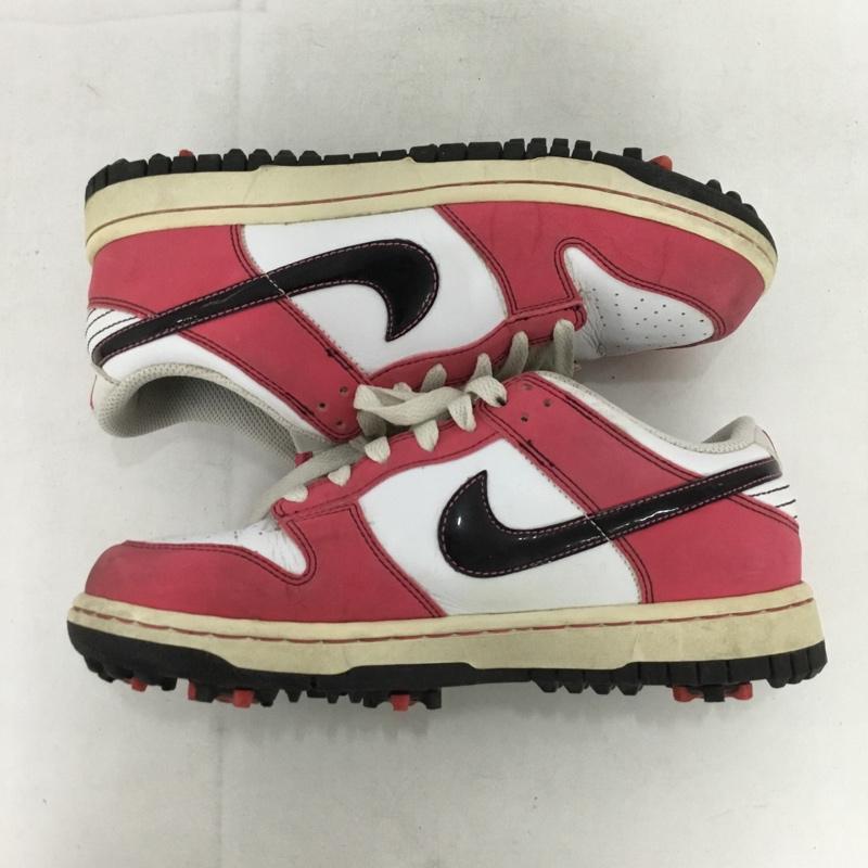 ナイキ NIKE スニーカー スニーカー 487116-101 ゴルフシューズ 23.5cm 23.5cm ロゴ、文字 白 / ホワイト / X 黒 / ブラック / X 桃 / ピンク /  レディース USED 古着 中古 10148802