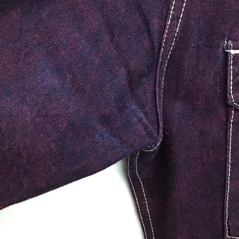 クラシキテンリョウデニム 倉敷天領デニム シャツ、ブラウス 長袖 長袖シャツ 無地シャツ カラーシャツ M 無地 紫 / パープル /  メンズ USED 古着 中古 10136553