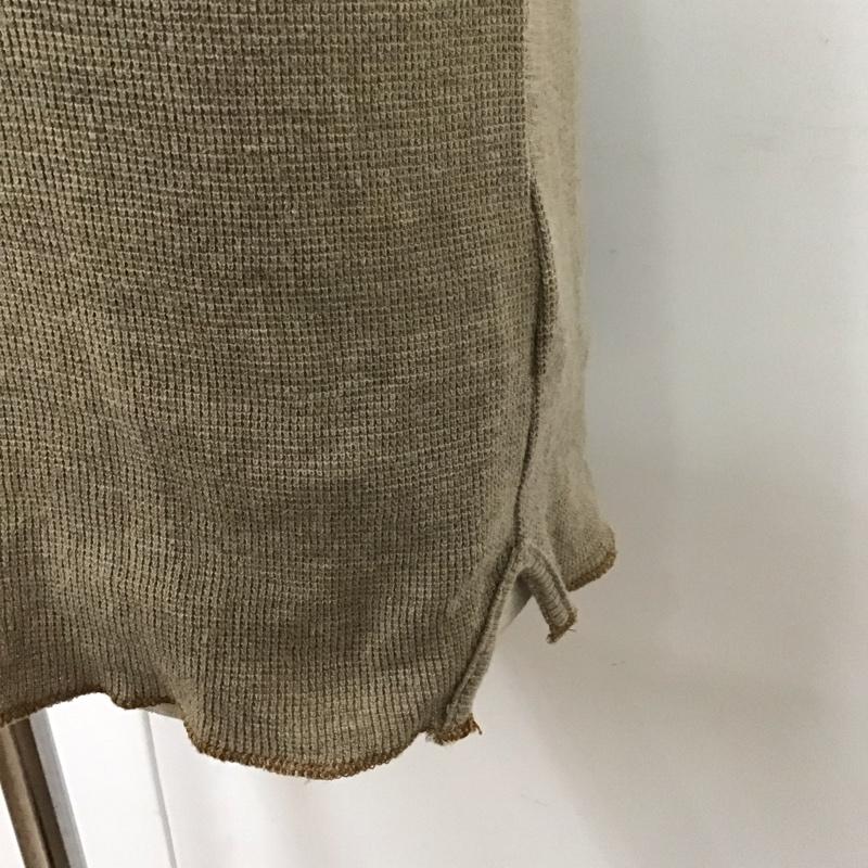 ディーゼル DIESEL Tシャツ 半袖 ヘンリーネック S ロゴ、文字 茶 / ブラウン /  メンズ USED 古着 中古 10110832