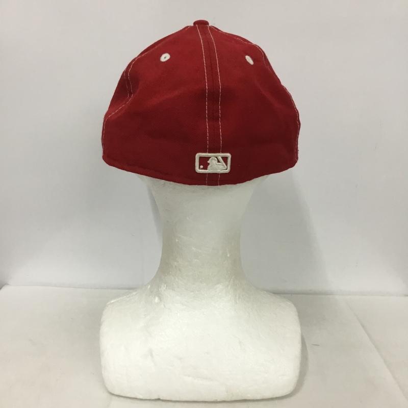 ニューエラ NEW ERA 帽子 キャップ NY ニューヨークヤンキース 59FIFTY 59.6cm ロゴ、文字 赤 / レッド /  メンズ USED 古着 中古 10134284