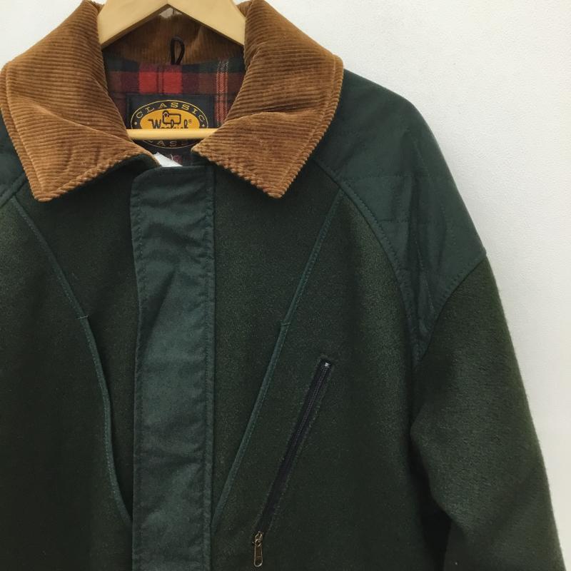 ウールリッチ WOOLRICH コート コート一般 90’s USA製 ウールリッチ　エルボーパッチ M 無地 緑 / グリーン / X 茶 / ブラウン /  メンズ USED 古着 中古 10120967