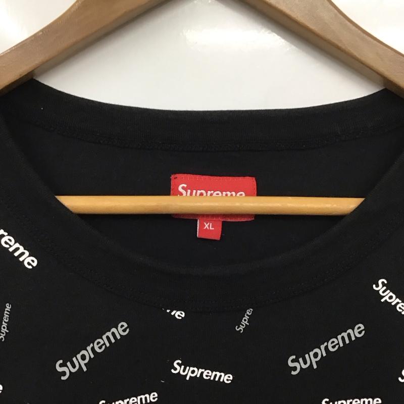 シュプリーム Supreme Tシャツ 半袖 18fw リンガーTシャツ プリントTシャツ クルーネック XL プリント 黒 / ブラック /  メンズ USED 古着 中古 10130282