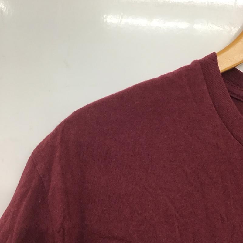 コロンビア Columbia Tシャツ 半袖 半袖カットソー プリントTシャツ クルーネックカットソー L ロゴ、文字 えんじ / ワインレッド /  メンズ USED 古着 中古 10145659