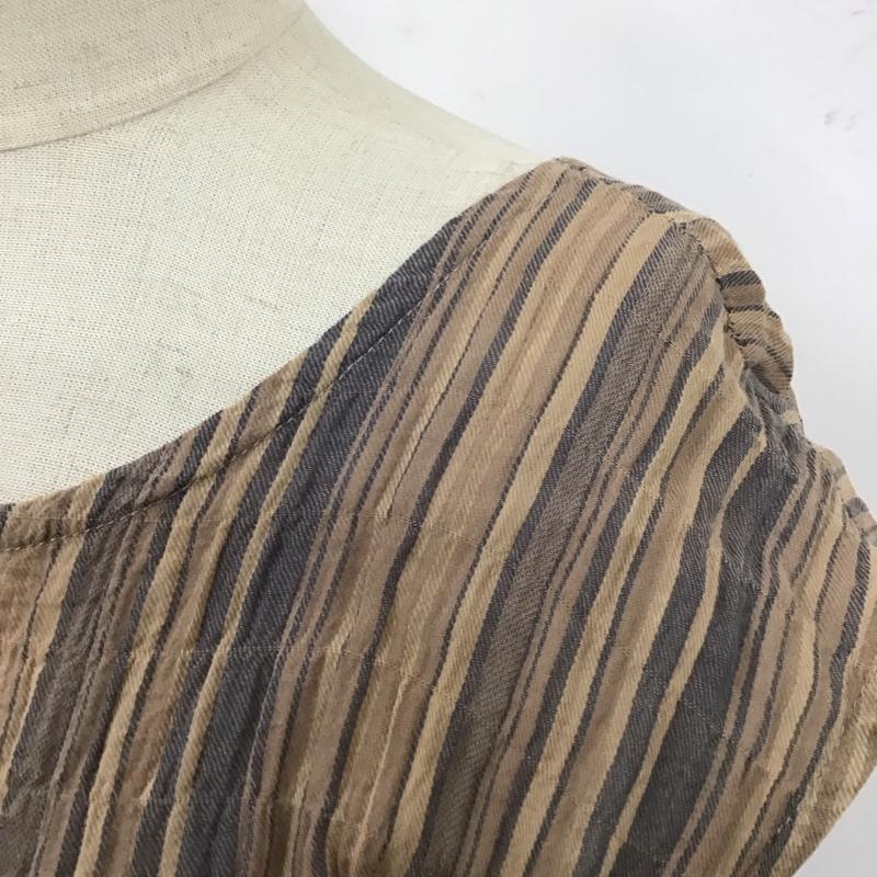 クリスプ Crisp ワンピース ロングスカート c2r3052 バックリボンストライプワンピース ロングワンピース ノースリーブワンピース FREE プリント マルチカラー / マルチカラー /  レディース USED 古着 中古 10117923
