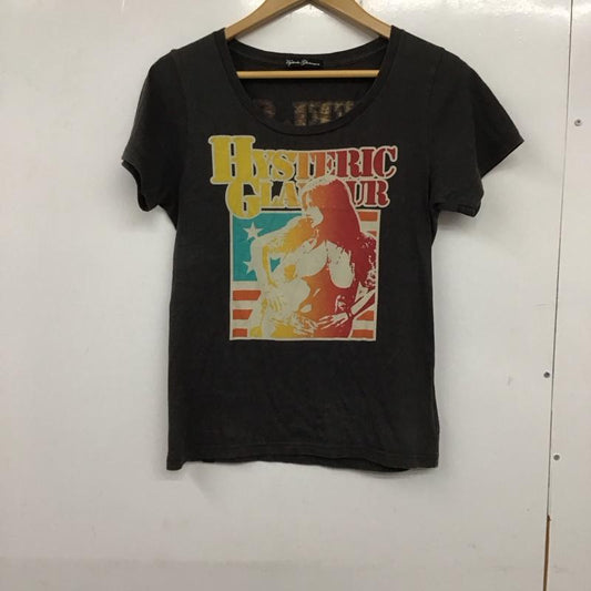 ヒステリックグラマー HYSTERIC GLAMOUR Tシャツ 半袖 半袖カットソー プリントTシャツ クルーネックカットソー FREE プリント 黒 / ブラック /  レディース USED 古着 中古 10136749