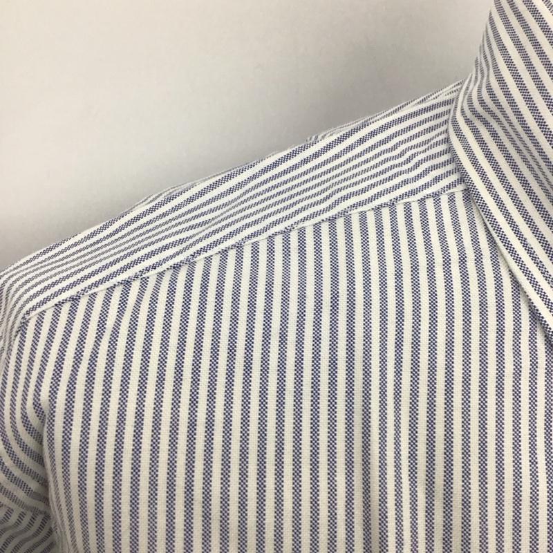 ブルックスブラザーズ BROOKS BROTHERS シャツ、ブラウス 長袖 長袖シャツ カジュアルシャツ カラーシャツ ボタンダウンシャツ ストライプ 白 / ホワイト / X 青 / ブルー /  メンズ USED 古着 中古 10111267