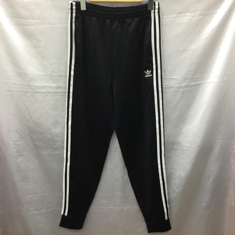 アディダス adidas パンツ ワークパンツ、ペインターパンツ 26n001 カジュアルパンツ ジャージ スポーツウェア XL ロゴ、文字 黒 / ブラック /  メンズ USED 古着 中古 10122396