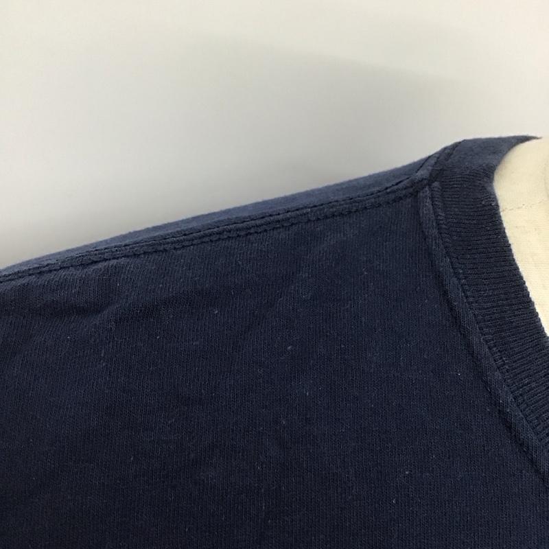 ゴッドセレクショントリプルエックス GOD SELECTION XXX カットソー 半袖 半袖カットソー プリントTシャツ クルーネックカットソー L 無地 紺 / ネイビー /  メンズ USED 古着 中古 10126524