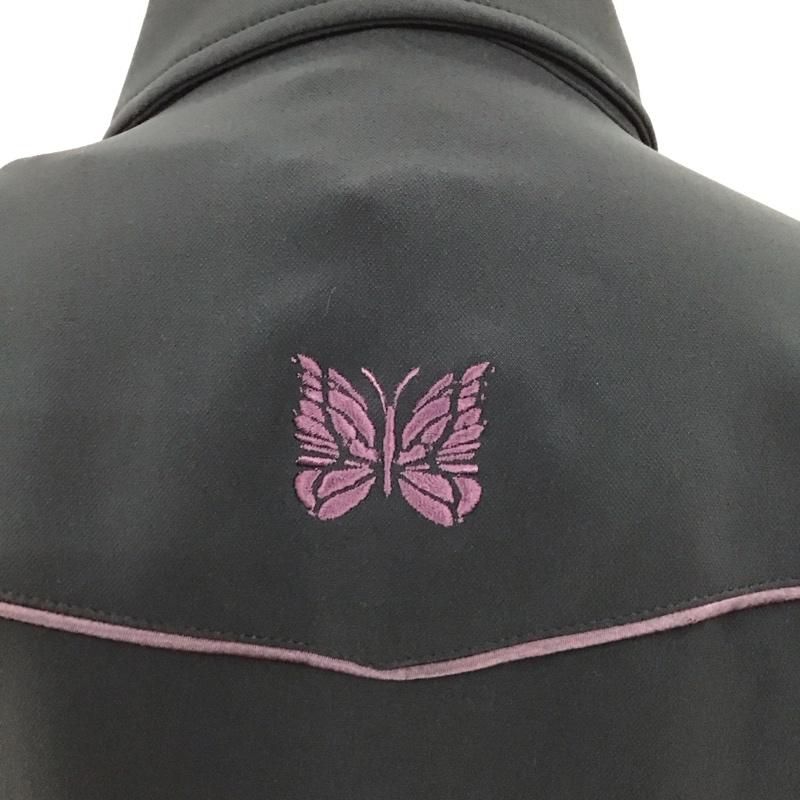 ニードルス Needles ジャケット、上着 ジャケット、ブレザー 長袖ジャケット カラージャケット 長袖シャツ カラーシャツ L ロゴ、文字 黒 / ブラック /  メンズ USED 古着 中古 10119424