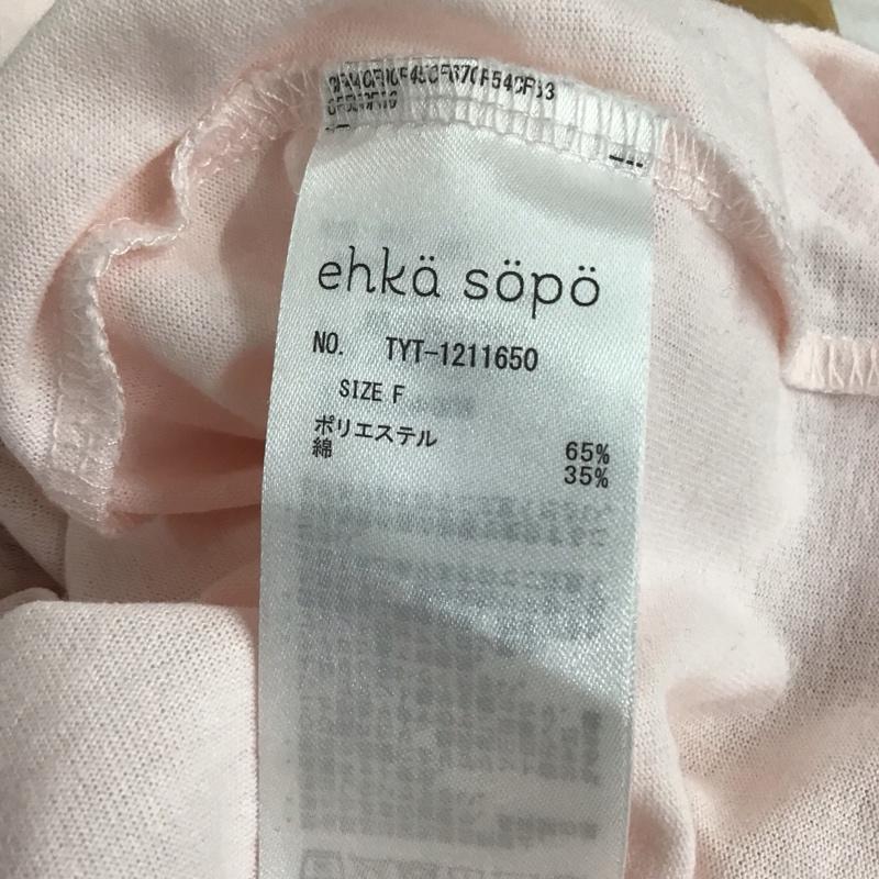 エヘカソポ ehka sopo Tシャツ 半袖 FREE プリント 桃 / ピンク /  レディース USED 古着 中古 10133833