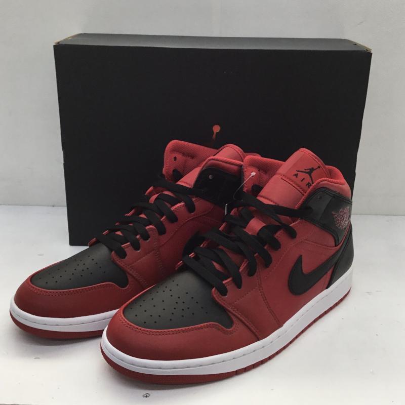 ナイキ NIKE スニーカー スニーカー NIKE AIR JORDAN1 MID 554724-660 28.0cm ロゴ、文字 赤 / レッド / X 黒 / ブラック /  メンズ USED 古着 中古 10128715