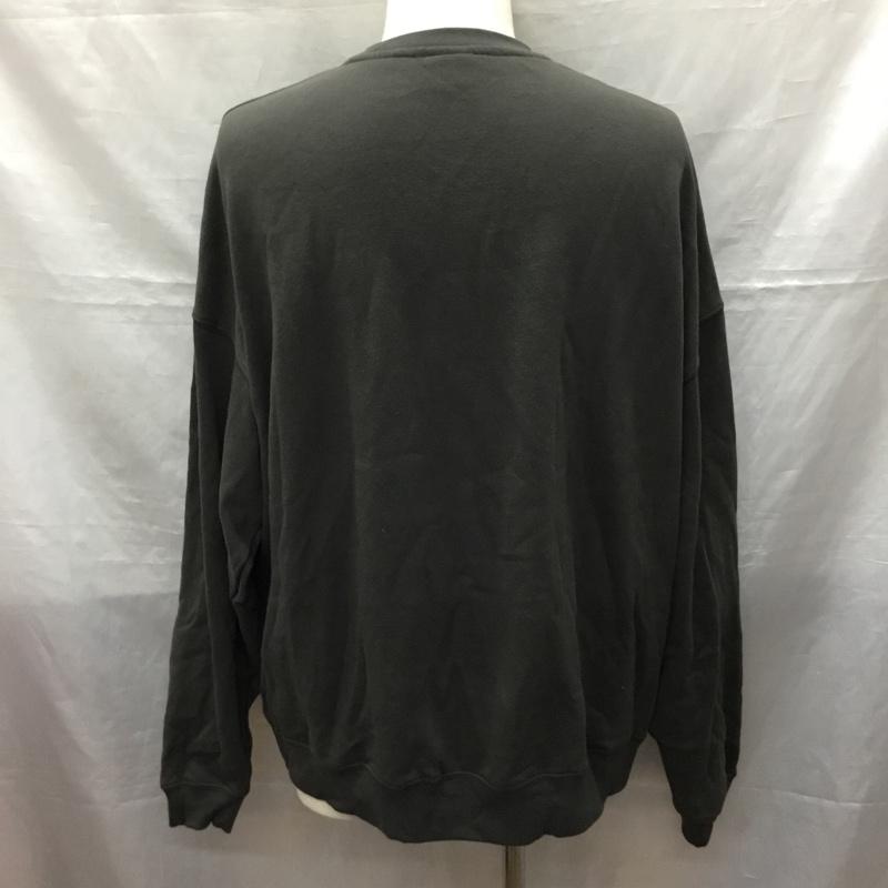 フリークスストア FREAK S STORE トレーナー 長袖 長袖トレーナー スウェット クルーネック リブスウェットカットソー L ロゴ、文字 黒 / ブラック /  メンズ USED 古着 中古 10121614