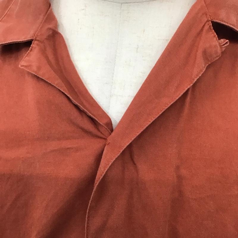 カーハート Carhartt シャツ、ブラウス 半袖 半袖シャツ 前ボタンシャツ カジュアルシャツ M ロゴ、文字 橙 / オレンジ /  メンズ USED 古着 中古 10125749