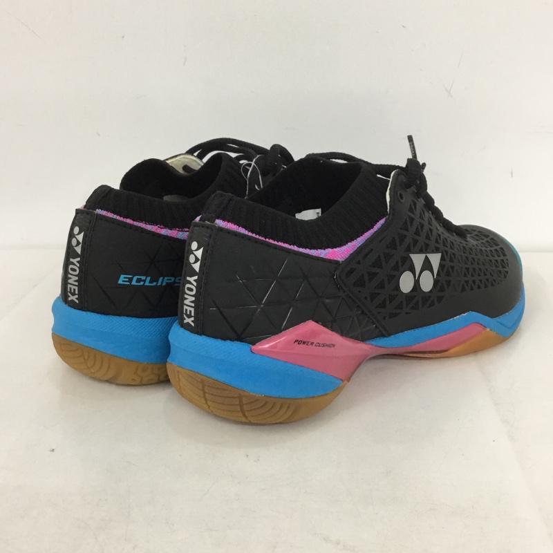 ヨネックス YONEX スニーカー スニーカー バドミントン シューズ パワークッション エクリプションZ 24cm 24.0cm ロゴ、文字 黒 / ブラック / X 青 / ブルー / X 桃 / ピンク /  レディース USED 古着 中古 10142462