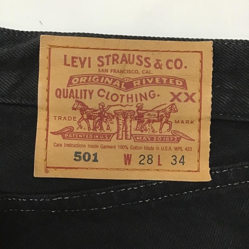 リーバイス Levi s パンツ デニム、ジーンズ USA製 2000年 後染め 28インチ 無地 黒 / ブラック /  メンズ USED 古着 中古 10105731
