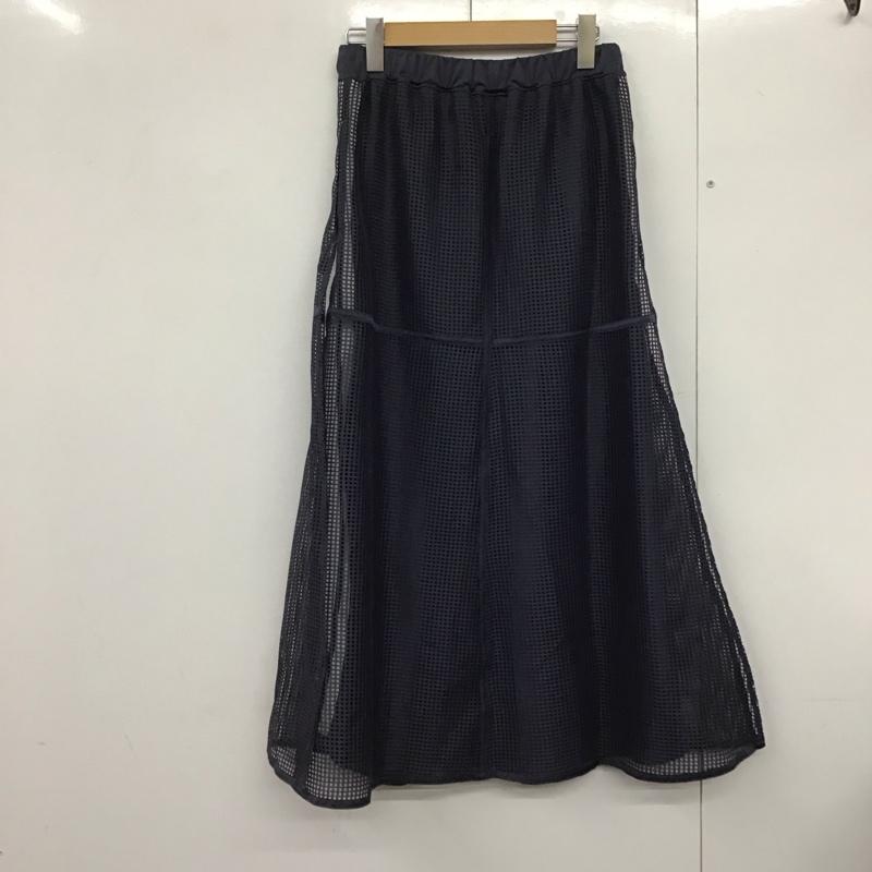 アディダス adidas スカート ロングスカート JN9985 LUXFLOW カジュアル ウーブンレイヤードスカート L 無地 紺 / ネイビー /  レディース USED 古着 中古 10142779