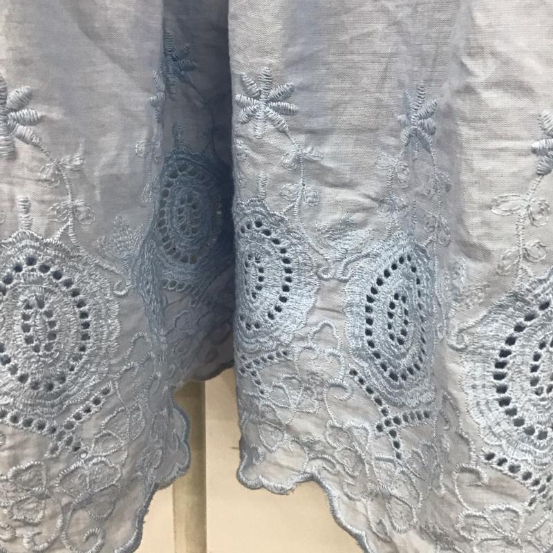 ブロードゥリー&コー Broderie & Co ワンピース ひざ丈スカート NL52OP4052TK コットン刺繍ギャザーワンピ タグ付き FREE 刺繍 水色 / ライトブルー /  レディース USED 古着 中古 10106712