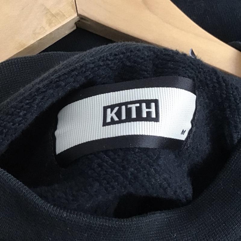 キス KITH トレーナー 長袖 長袖トレーナー スウェット クルーネック プルオーバー L ロゴ、文字 黒 / ブラック /  メンズ USED 古着 中古 10140833