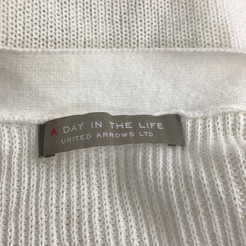 アデイインザライフ ユナイテッドアローズ A day in the life UNITED ARROWS カーディガン 長袖 6428-699-0319 ラップカーディガン コットン 無地 白 / ホワイト /  レディース USED 古着 中古 10116751