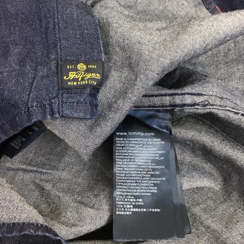 トミーヒルフィガー TOMMY HILFIGER シャツ、ブラウス 長袖 ボタンダウン ワッペン M ワンポイント インディゴ / インディゴ /  メンズ USED 古着 中古 10111180
