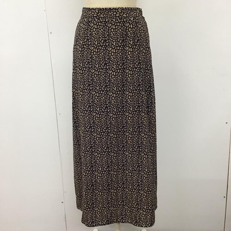 フリークスストア FREAK S STORE スカート ロングスカート 184-3154 FREE 総柄 紺 / ネイビー / X ベージュ / ベージュ /  レディース USED 古着 中古 10112644