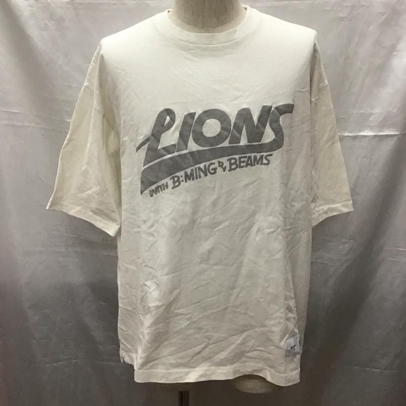ビーミング バイ ビームス B:MING by BEAMS Tシャツ 半袖 半袖カットソー プリントTシャツ クルーネックカットソー lions L ロゴ、文字 白 / ホワイト /  メンズ USED 古着 中古 10116179
