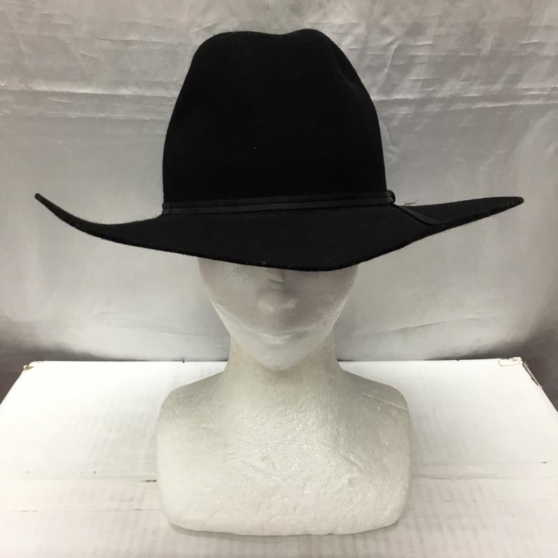 ステットソン STETSON 帽子 ハット 中折れ帽 フェルトハット USA製 無地 黒 / ブラック /  メンズ USED 古着 中古 10119107