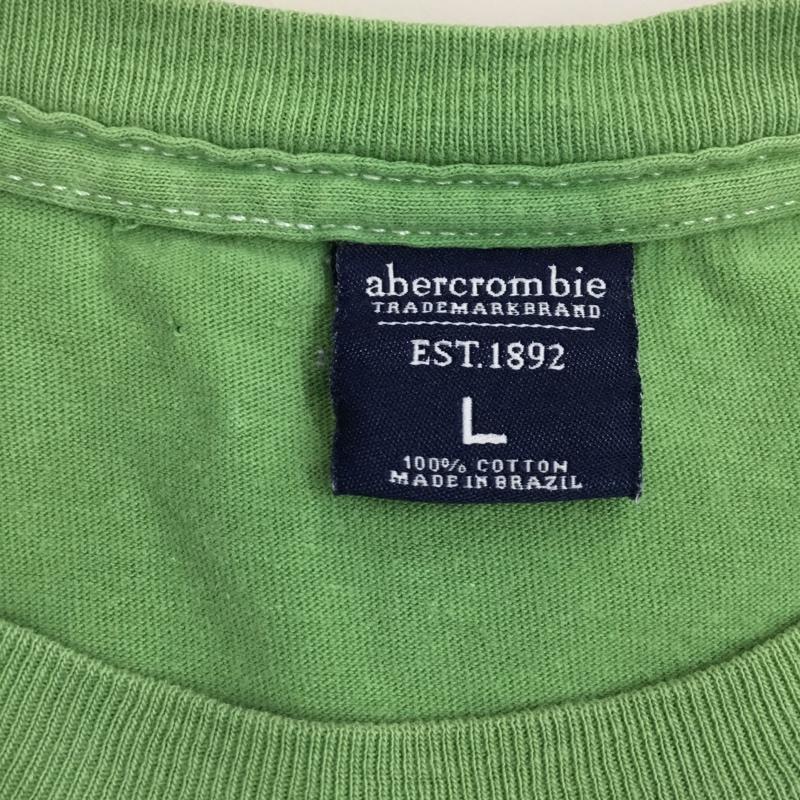 アバクロンビーアンドフィッチ ABERCROMBIE&FITCH Tシャツ 半袖 半袖カットソー プリントTシャツ クルーネックカットソー L ロゴ、文字 緑 / グリーン /  メンズ USED 古着 中古 10108966