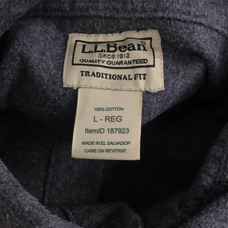 エルエルビーン L.L.Bean シャツ、ブラウス 長袖 L 無地 チャコールグレー / チャコールグレー /  メンズ USED 古着 中古 10106668
