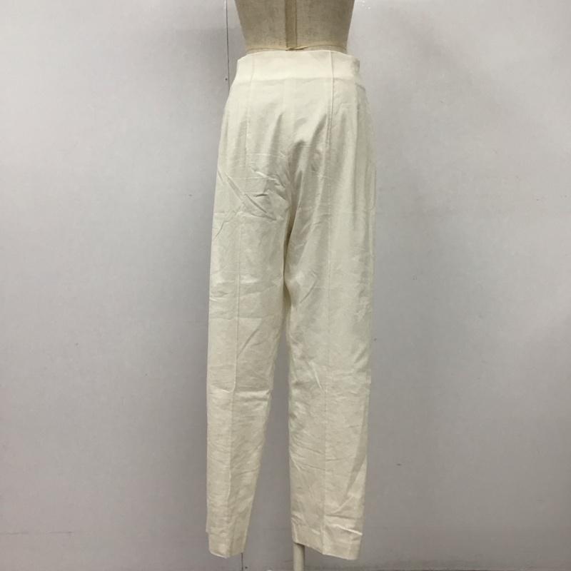 ウィムガゼット Whim Gazette パンツ スラックス wgz1041302a0007 スリムスラックスパンツ センタータックパンツ ストレッチパンツ 36 無地 白 / ホワイト /  レディース USED 古着 中古 10114917