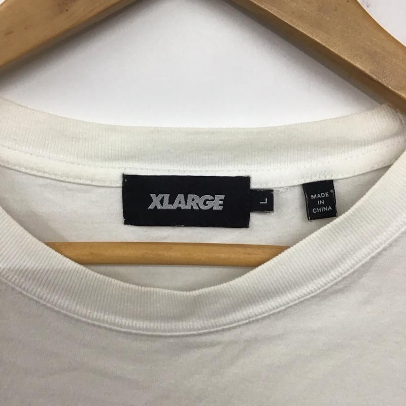 エクストララージ XLARGE カットソー 長袖 長袖カットソー プリントカットソー クルーネック L プリント 白 / ホワイト /  メンズ USED 古着 中古 10137339