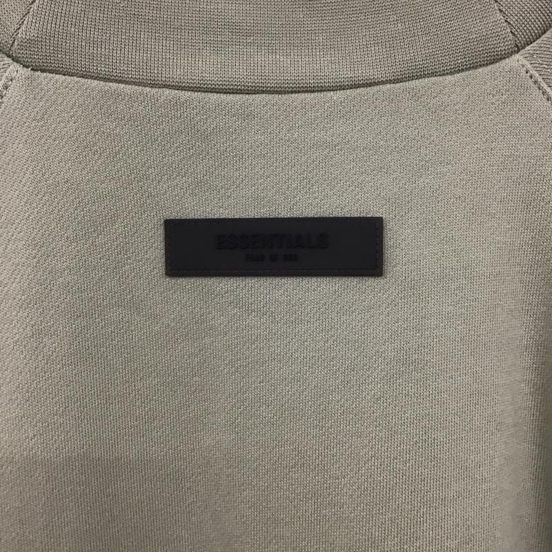 エッセンシャルズ ESSENTIALS カットソー 半袖 半袖カットソー 無地Tシャツ クルーネックカットソー L 無地 カーキ / カーキ /  メンズ USED 古着 中古 10131995