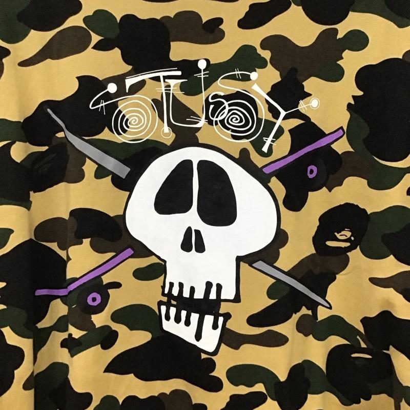 アベイシングエイプ A BATHING APE Tシャツ 半袖 半袖カットソー プリントTシャツ クルーネックカットソー XL 総柄 マルチカラー / マルチカラー /  メンズ USED 古着 中古 10135492