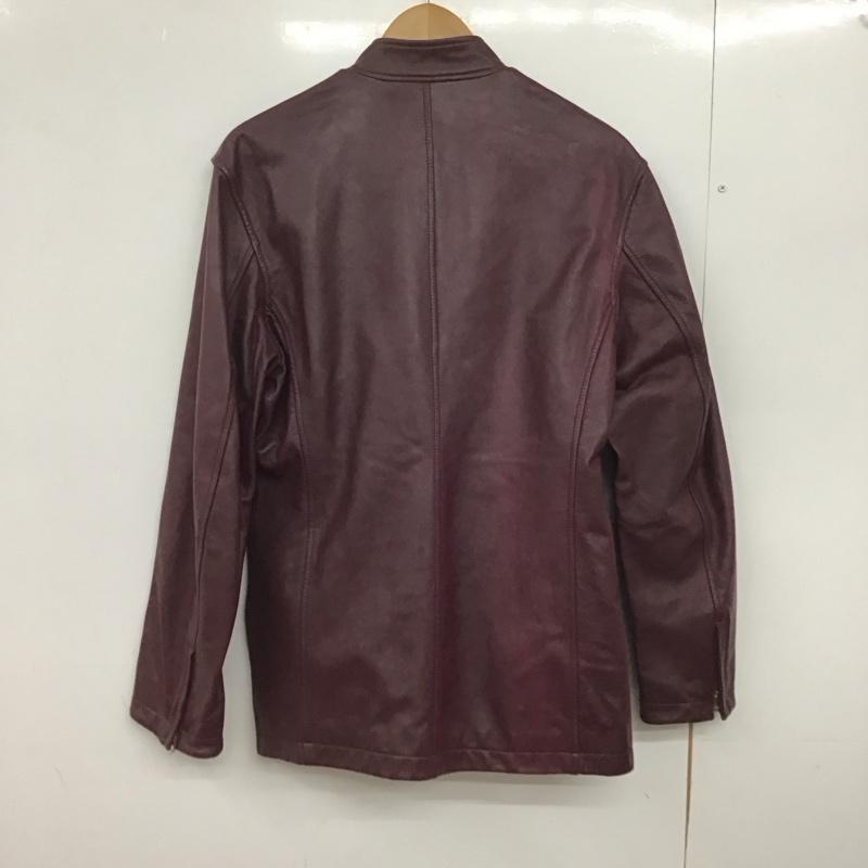 ポールスミス Paul Smith ジャケット、上着 ジャケット、ブレザー ジップアップジャケット レザージャケット アウター L 無地 えんじ / ワインレッド /  メンズ USED 古着 中古 10147021
