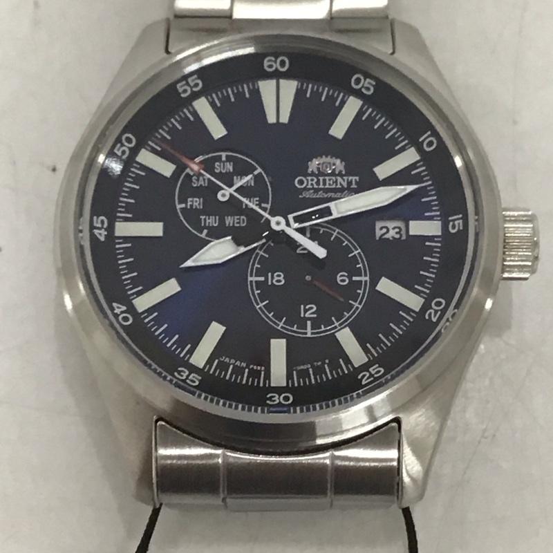 オリエント ORIENT 腕時計 アナログ（自動巻き） RN-AK0401L スポーツ ロゴ、文字 銀 / シルバー / X 紺 / ネイビー /  メンズ USED 古着 中古 10134045
