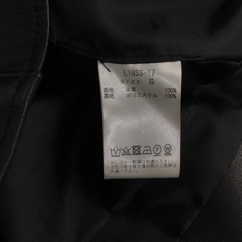 リドム LIDnM ジャケット、上着 レザージャケット L18SS-17 羊革 ラムレザー シングルレザーライダースジャケット S 無地 黒 / ブラック /  メンズ USED 古着 中古 10139484