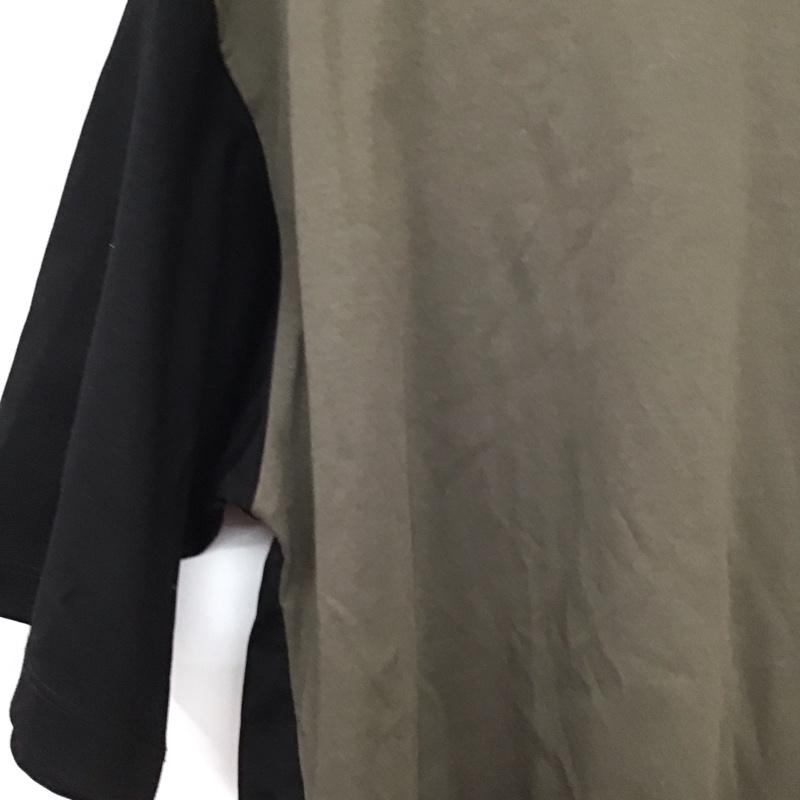 エストネーション ESTNATION Tシャツ 半袖 半袖カットソー 無地Tシャツ クルーネックカットソー L 無地 黒 / ブラック / X カーキ / カーキ /  メンズ USED 古着 中古 10149529