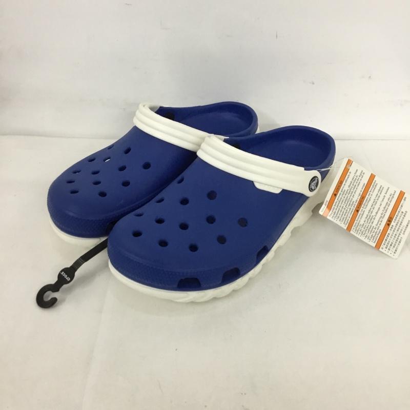 クロックス crocs サンダル サンダル 27.0cm 無地 白 / ホワイト / X 青 / ブルー /  メンズ USED 古着 中古 10125459