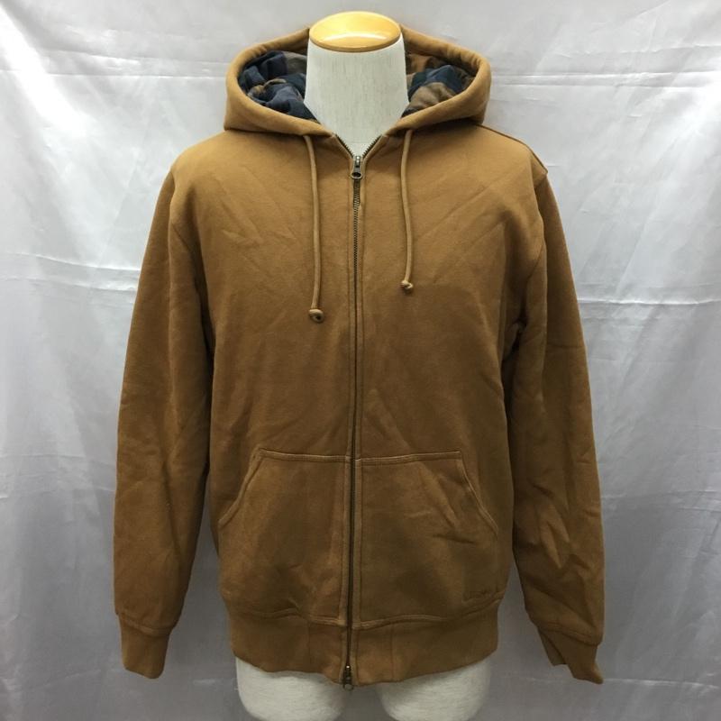 エルエルビーン L.L.Bean パーカー 長袖 ジップアップパーカー スウェットパーカー 長袖パーカー M 無地 茶 / ブラウン /  メンズ USED 古着 中古 10110996